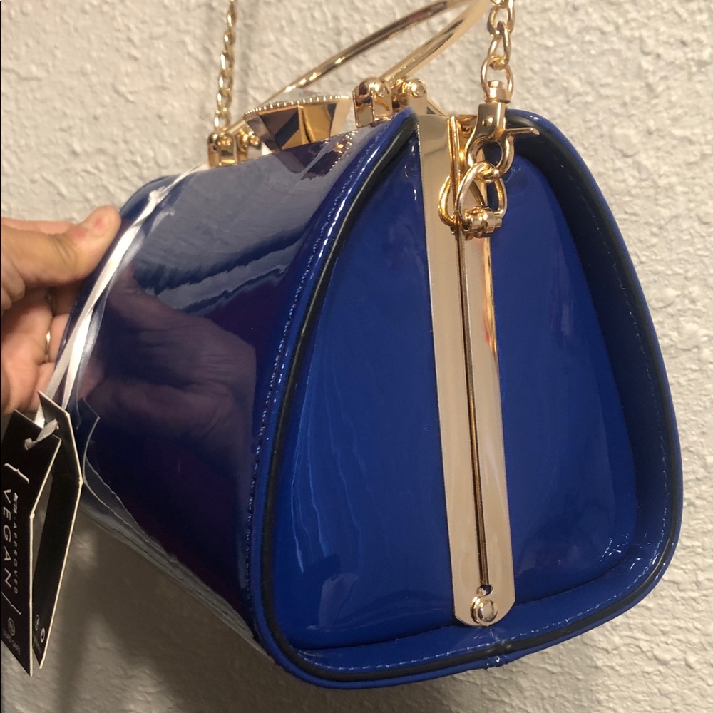 Terre Glossy Blue Mini Bag - Picture 4 of 12
